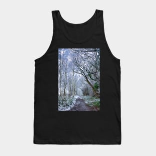 Winter forest pathway - Photographic Print Tank Top